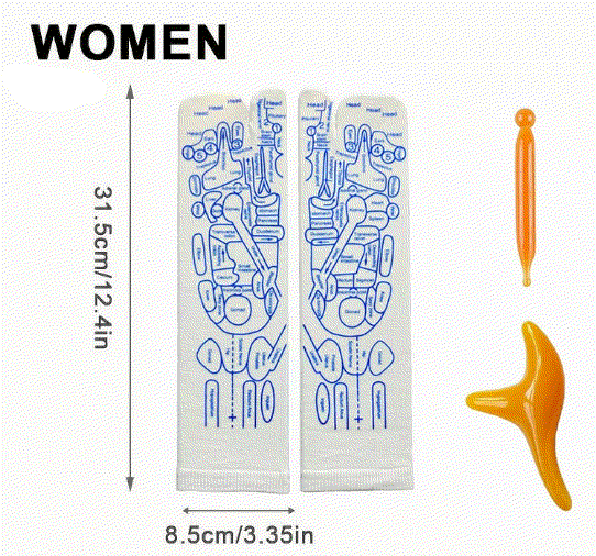 Reflexology Socks with Massage Tool (One Set)