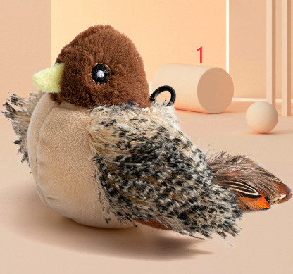 Plush Bird Pet Toy - Interactive Battery Toy