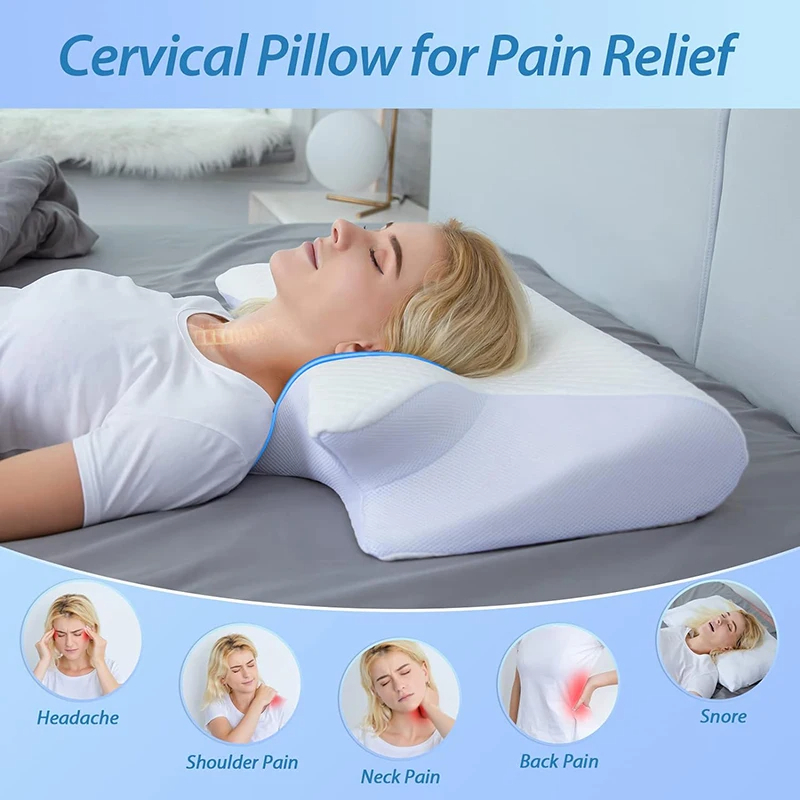 Neck Pillow Ergonomic Cervical Support Sleep Cushion