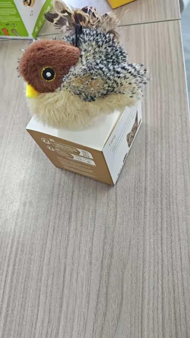Plush Bird Pet Toy - Interactive Battery Toy