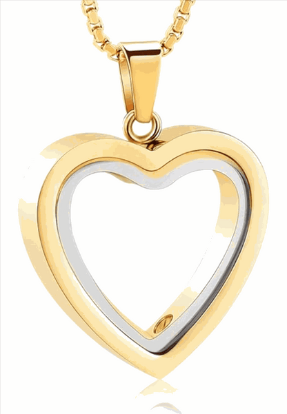 Heartfelt Remembrance: Stainless Steel Heart-Shaped Cremation Pendant