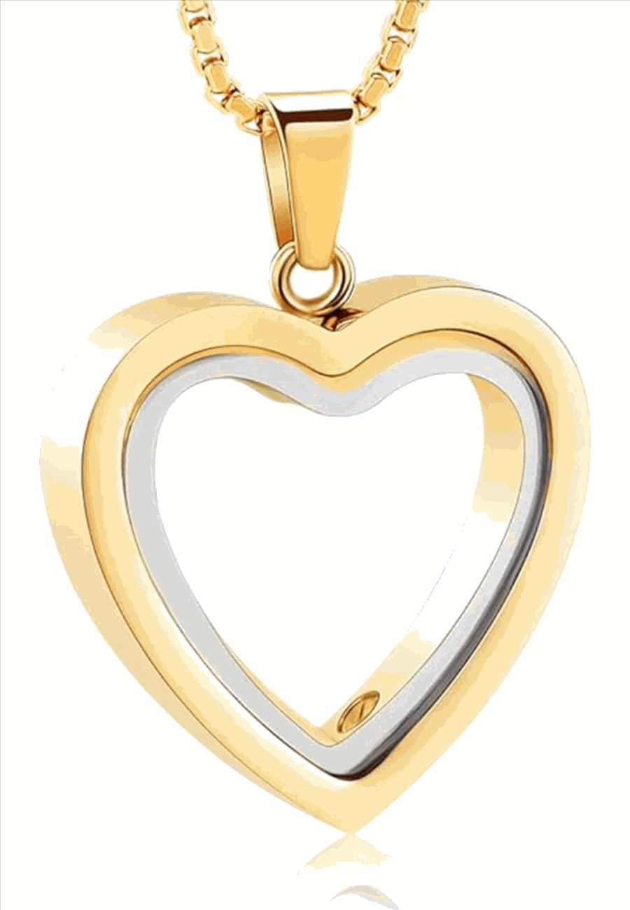 Heartfelt Remembrance: Stainless Steel Heart-Shaped Cremation Pendant