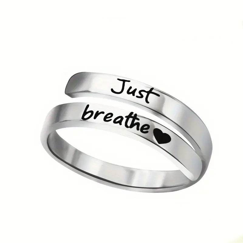 Silver Spiral Heart Ring