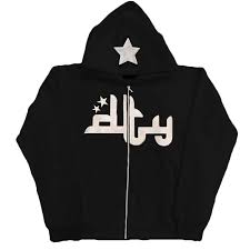 Star Printed Zip Up Hoodie – Soft Casual Pullover