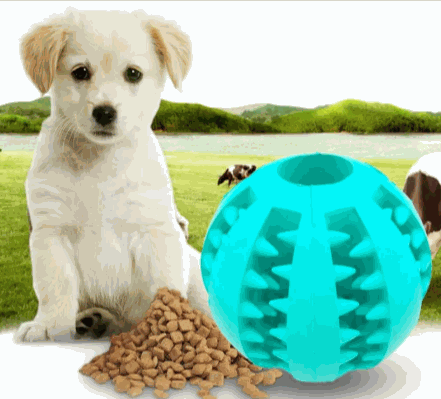 Interactive Rubber Slow Feeder Dog Ball