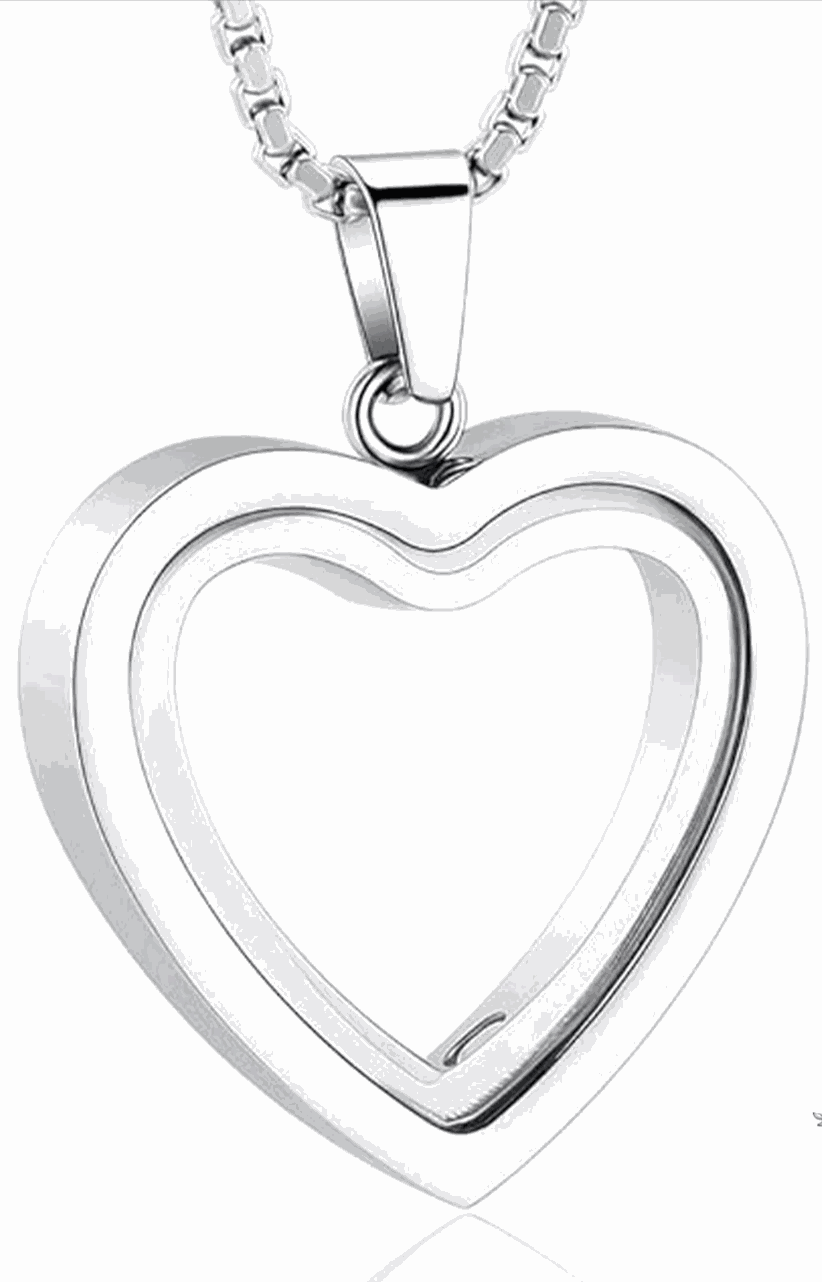 Heartfelt Remembrance: Stainless Steel Heart-Shaped Cremation Pendant