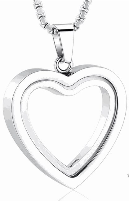 Heartfelt Remembrance: Stainless Steel Heart-Shaped Cremation Pendant