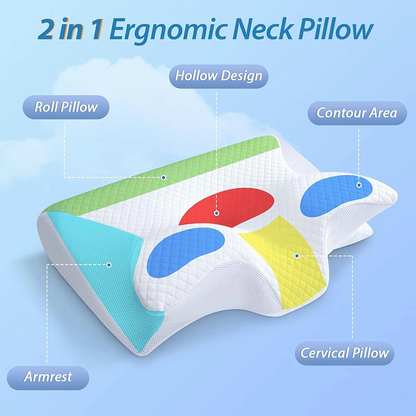 Neck Pillow Ergonomic Cervical Support Sleep Cushion