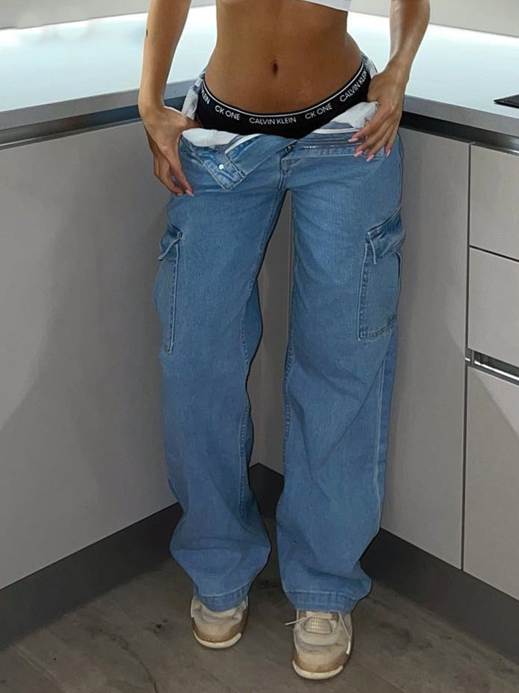 High Waist Cargo Pants Stylish Streetwear Bottoms