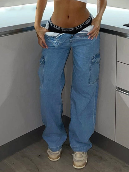High Waist Cargo Pants Stylish Streetwear Bottoms