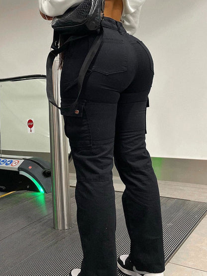 High Waist Cargo Pants Stylish Streetwear Bottoms