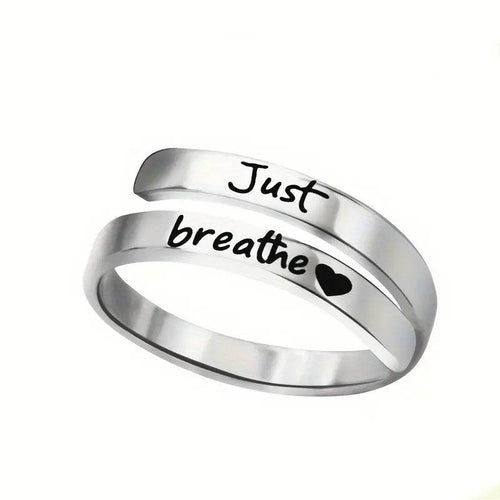 Silver Spiral Heart Ring