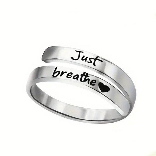 Silver Spiral Heart Ring