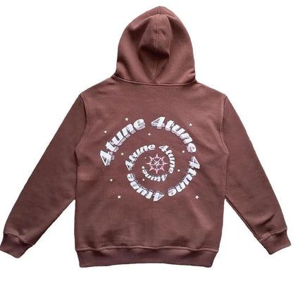 Star Printed Zip Up Hoodie – Soft Casual Pullover