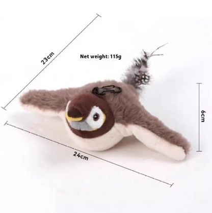 Plush Bird Pet Toy - Interactive Battery Toy